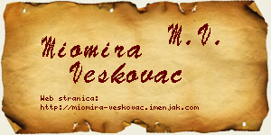 Miomira Veškovac vizit kartica